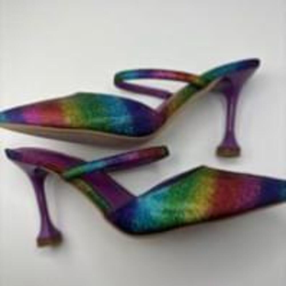 Women's Marc Fisher Multicolor Heels Size 6M - Picture 9 of 9